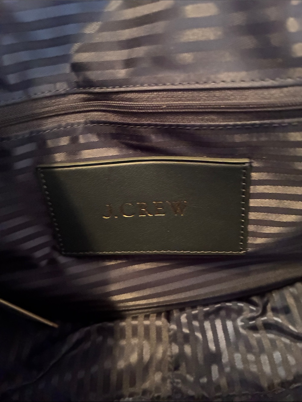 NWT J. Crew large saddle bag in canvas and leather trim - Picture 9 of 9